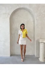 Denim Lace Wholesale Shirt - Raw Yellow | Topshow