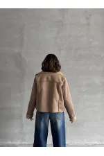 Süet Peluş Toptan Mont - Vizon Vizon | TOPSHOW | F1856