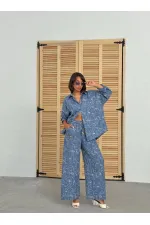 Nakışlı Gömlek - Koyu Mavi Dsn1 | Topshow | F1899