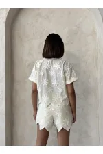 Nakışlı Toptan Gömlek - Sarı | Topshow