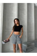 Topshow Siyah Yanları Bagcıklı Pitikare Toptan Şort