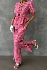 Pantalons Topshow Fuchsia Pitikare en gros