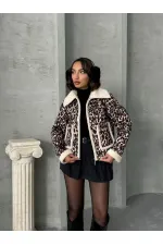 Manteau en peluche en gros - Léopard D2 | TOPSHOW | F1814