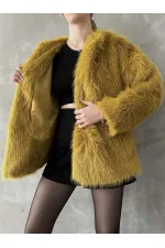 Peluş Toptan Kaban - Yağ Yeşili | TOPSHOW | F1608