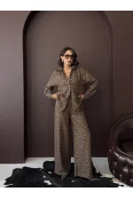 Topshow - Chemise tissée jacquard en gros - Marron