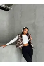 Toptan Yelek - Taş Leopar | TOPSHOW | F1829