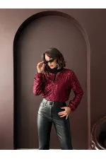 Topshow - Veste à sequins bordeaux pour femme (vente en gros) - Tenue de soirée élégante