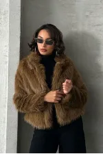 Manteau de fourrure en gros - Marron | TOPSHOW | F1820