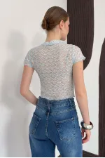 D 3007 GÜPÜR T SHIRT - MAVİ