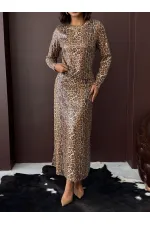 Topshow - Jupe léopard tendance en gros - Élégance du jour au soir - Léopard foncé