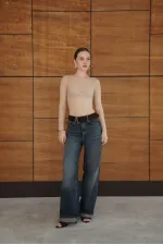 Dantel Toptan Bluz - Taş | F2092 - Topshow