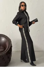 Topshow Wholesale Chemisier élégant à volants – Modèle moderne et élégant – Marron | F1972