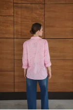 Corded Wholesale Shirt - Pink | F2079 - Topshow