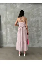 Topshow Powder Strap Ankle Length Wholesale Dress