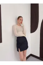 Kot Etek - Lacivert | D3029 Topshow