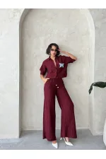 Pilise Wholesale Trousers - Claret Red | Topshow