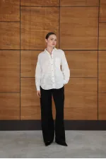 Corded Wholesale Shirts - Cream | F2079 - Topshow