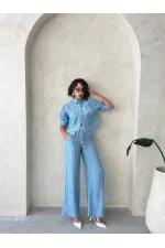 Pilise Toptan Pantolon - Mavi | Topshow
