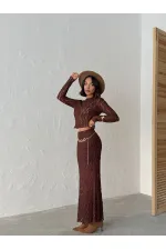 Brown Long Transparent Wholesale Skirt | Topshow | F1887