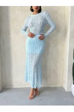 Dantel Etek - Mavi | Topshow | F1887