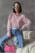 Tulle Wholesale Shirt - Powder | TOPSHOW | f1472