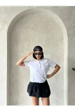 Topshow Beyaz Çoban Dikişli Toptan Tişört