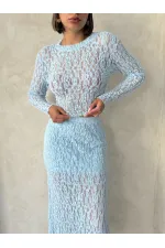 Dante Evening Blouse - Blue | Topshow | F1886