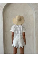 Nakışlı Toptan Gömlek - Taş | Topshow