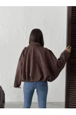 Topshow Scuba Suede Jacket - Brown | F2017