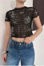 D 3007 GÜPÜR T SHIRT - SİYAH