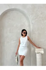 Jupe en dentelle blanche en gros | Topshow