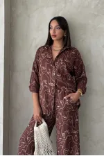 Embroidered Wholesale Shirt - Brown | Topshow | F1899