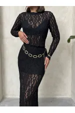 Lace Wholesale Evening Blouse - Black | TOPSHOW | F1886