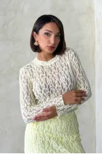 Dante  Abiye  Bluz - Sarı | Topshow | F1886