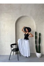 Güpür Detaylı Askılı Toptan Bluz   Siyah | Topshow