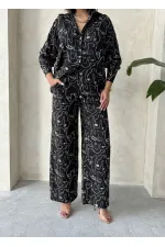 Pantalon brodé en gros - Noir | Topshow | F1900