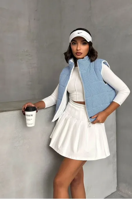 Doudoune sans manches à motif Pitikare en fibre synthétique (vente en gros) - Saks | TOPSHOW | F1741