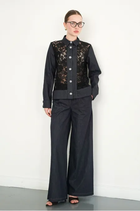 Wholesale Denim Trousers - Navy Blue | F2090 - Topshow