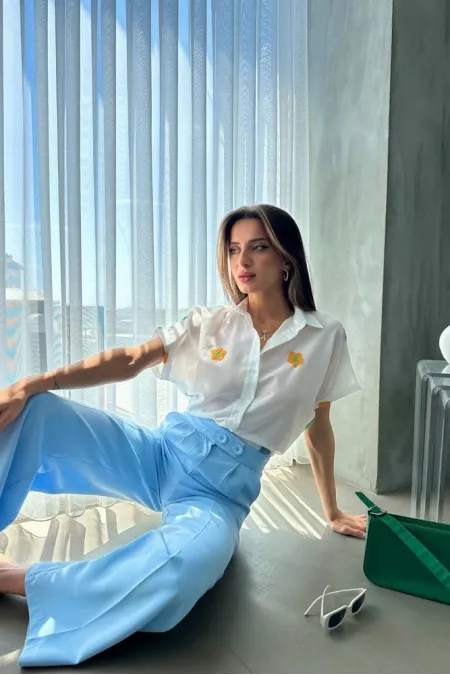 Topshow Desen Nakışlı Toptan Gömlek