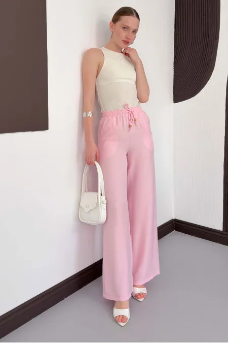 Pantolon - Pembe | D2381 Topshow