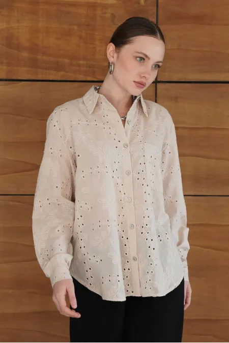 Corded Wholesale Shirts - Stone | F2079 - Topshow