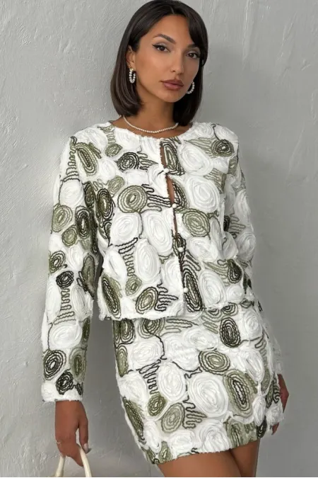 Chemise brodée Topshow - Bleu Dsn | F1962