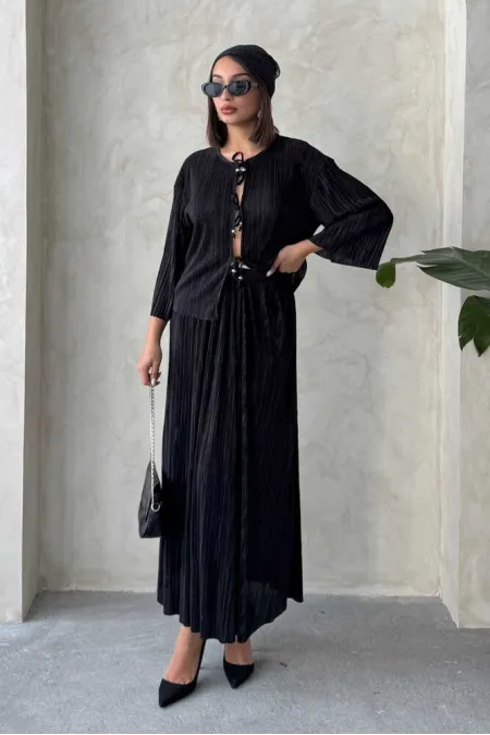 Uzun Etek - Siyah | Topshow | F1913