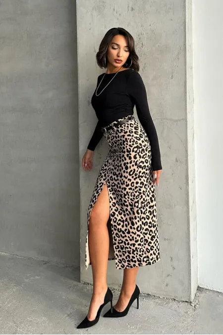 Wholesale Skirt - Stone Black | TOPSHOW | F1665