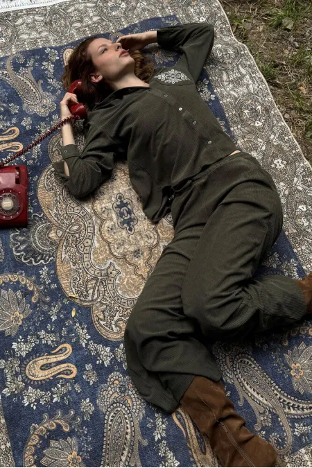 Topshow Fitilikadife Pantolon - Haki | F1996