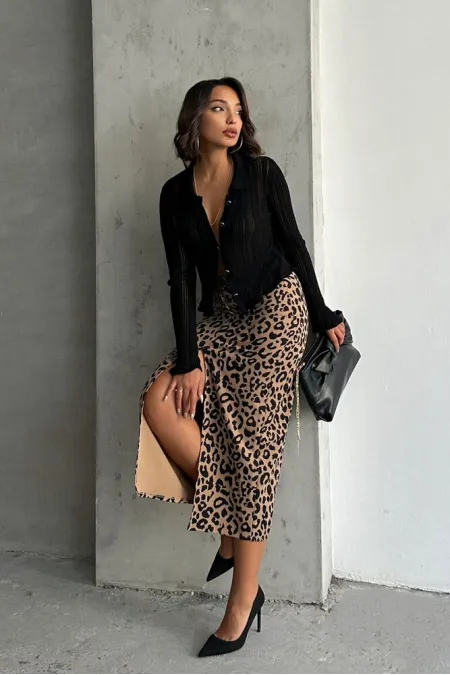 Wholesale Skirt - Mink Black | TOPSHOW | F1665