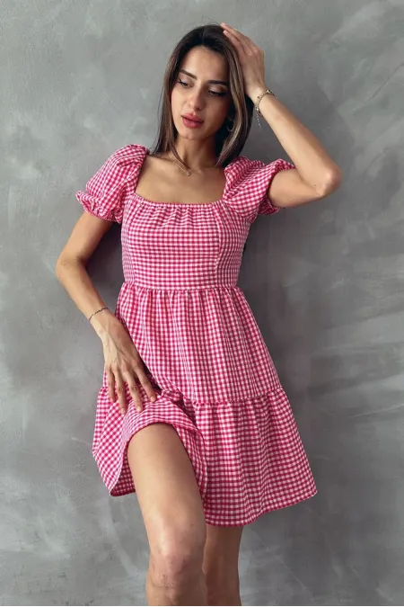 Topshow Red Pitikare Wholesale Dress