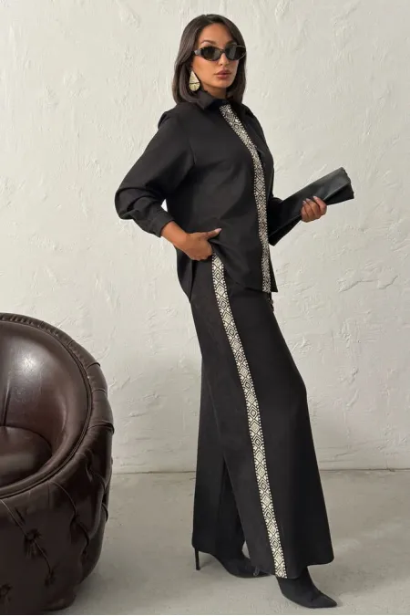 Topshow Wholesale Chemisier élégant à volants – Modèle moderne et élégant – Marron | F1972