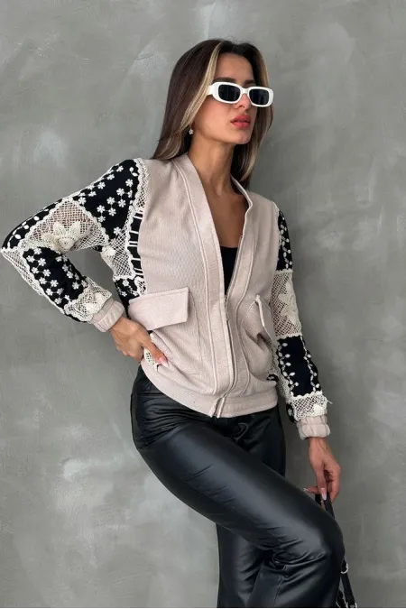 Veste en gros avec détail Gubur - Pierre | TOPSHOW | F1493