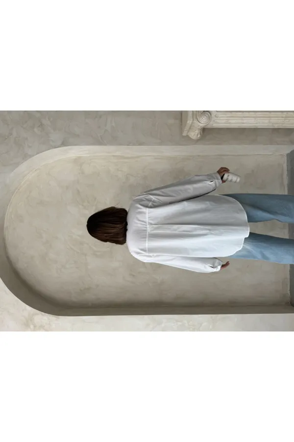 Chemise rayée en lin - Bleu clair | Topshow | F1919